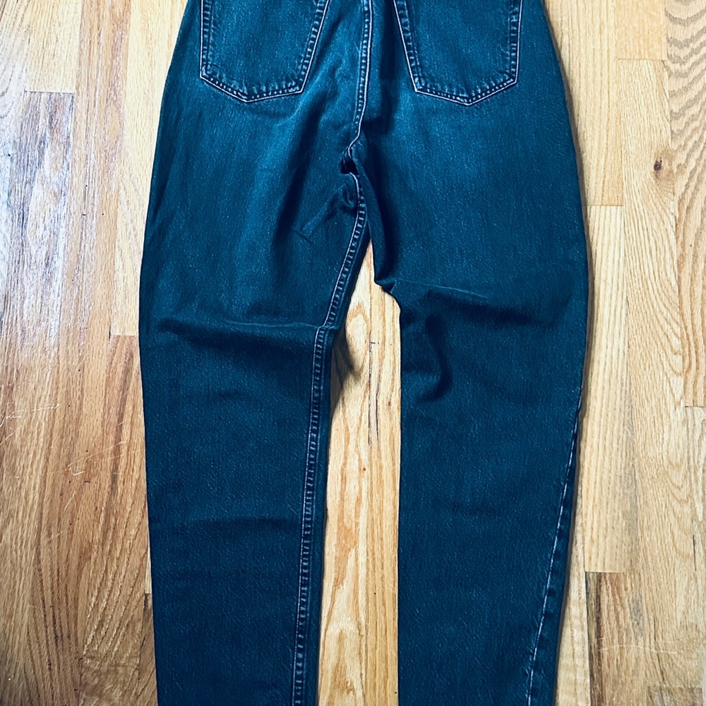 Frame Womens 26/28 Black Le High N Tight Straight Leg High Waist Denim Jeans - Picture 7 of 9